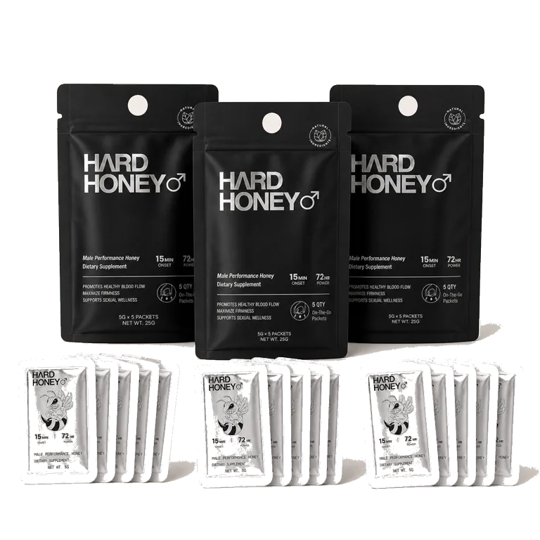 Three Hard Honey pouches