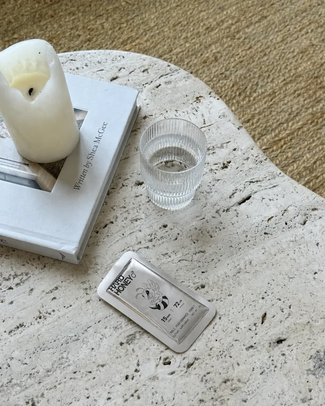 Hard Honey on stone table