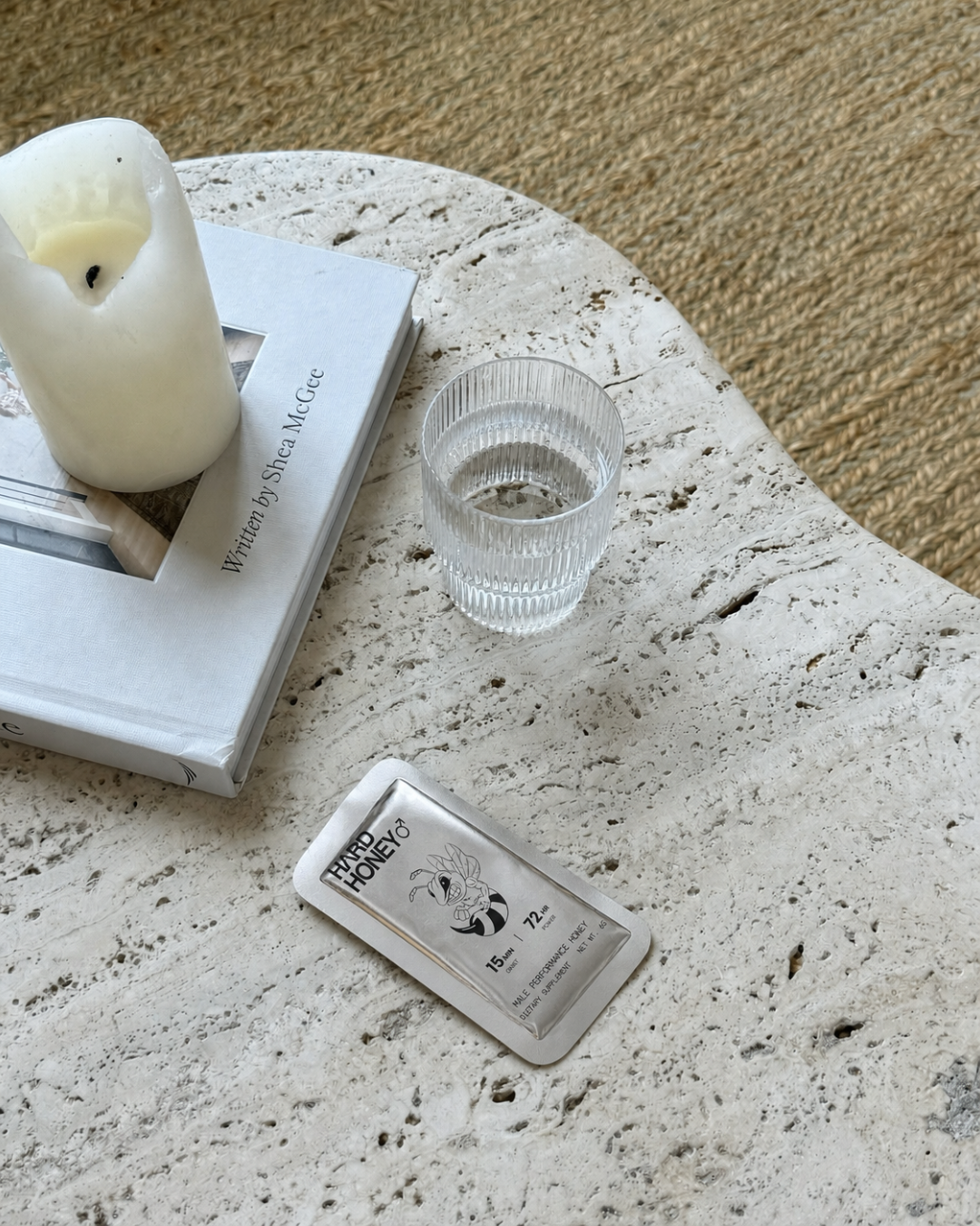 Hard Honey on stone table